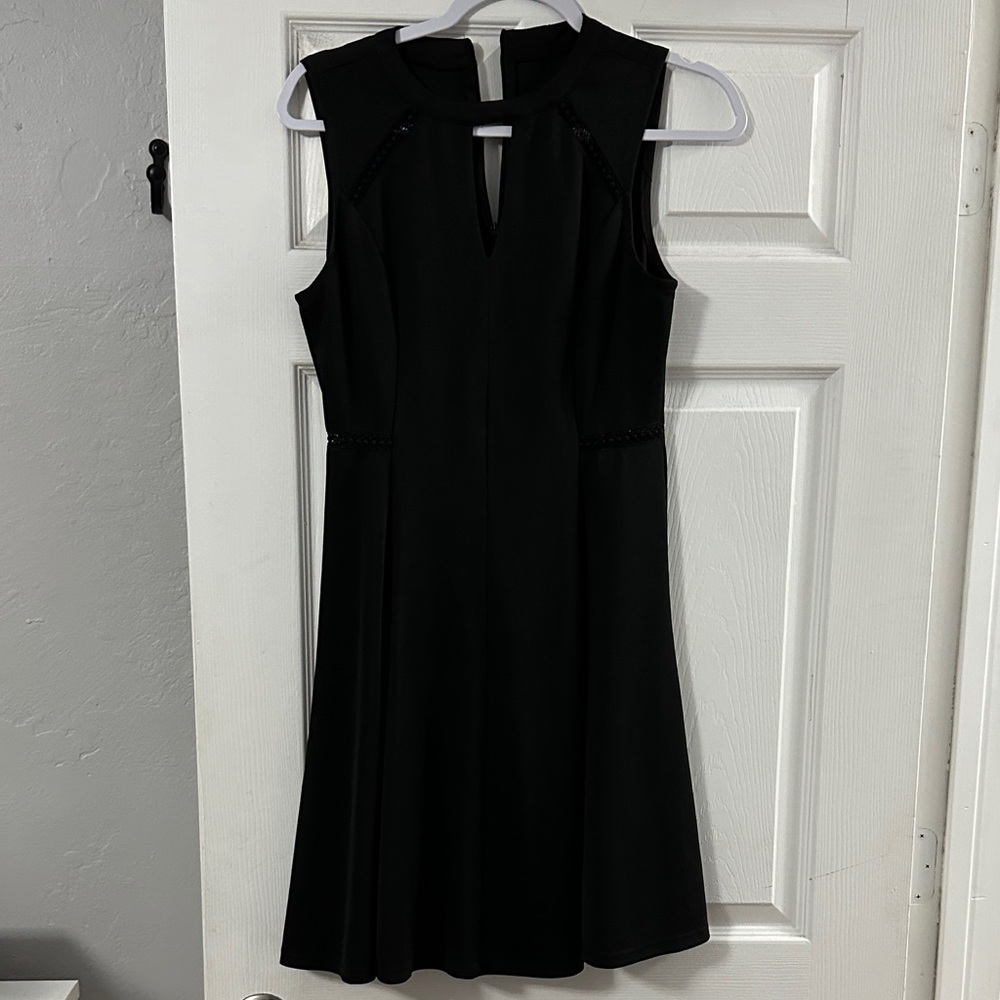 Acevog Elegant Black Mini Dress